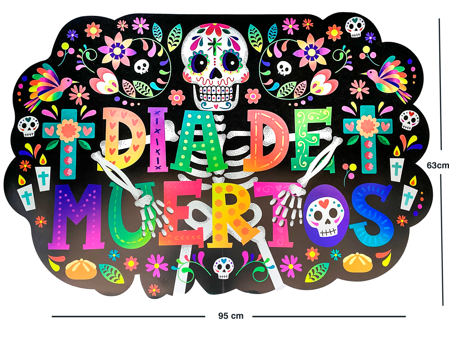 LETRERO MEGA MUERTOS 95 X 63 2224 HALLOWEEN PADI