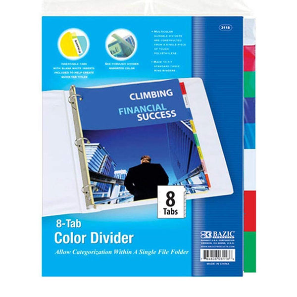 SEPARADOR PLASTICO BAZIC 8 PZ 3118 BAZIC