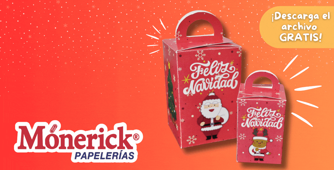 Caja para imprimir navideña gratis