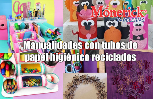 Manualidades con rollos de papel reciclados