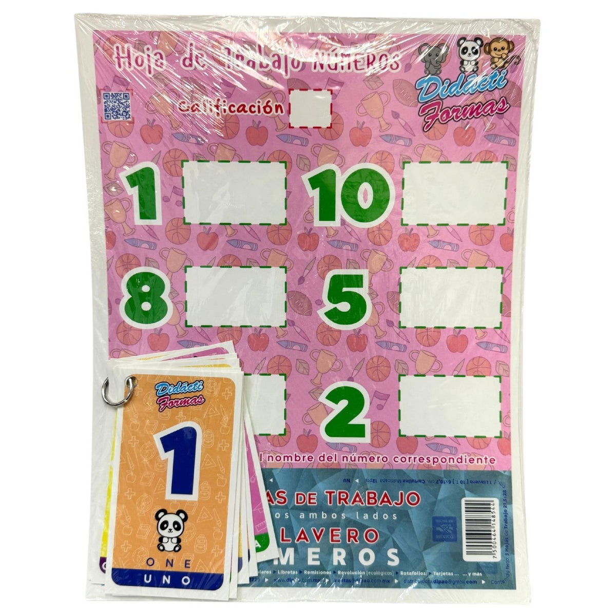 TARJETA DIDACTICA DE NUMEROS 544 BAZIC