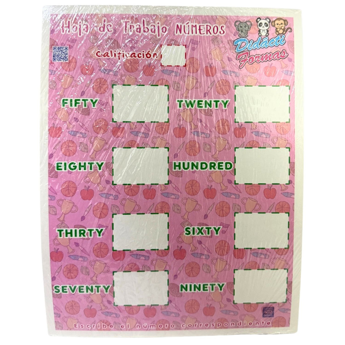 TARJETA DIDACTICA DE NUMEROS 544 BAZIC