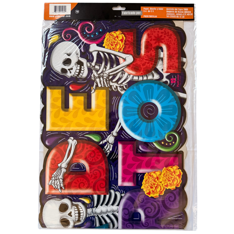 LETRERO MUERTOS TEXTURA 94 X 32.5 1905 HALLOWEEN PADI