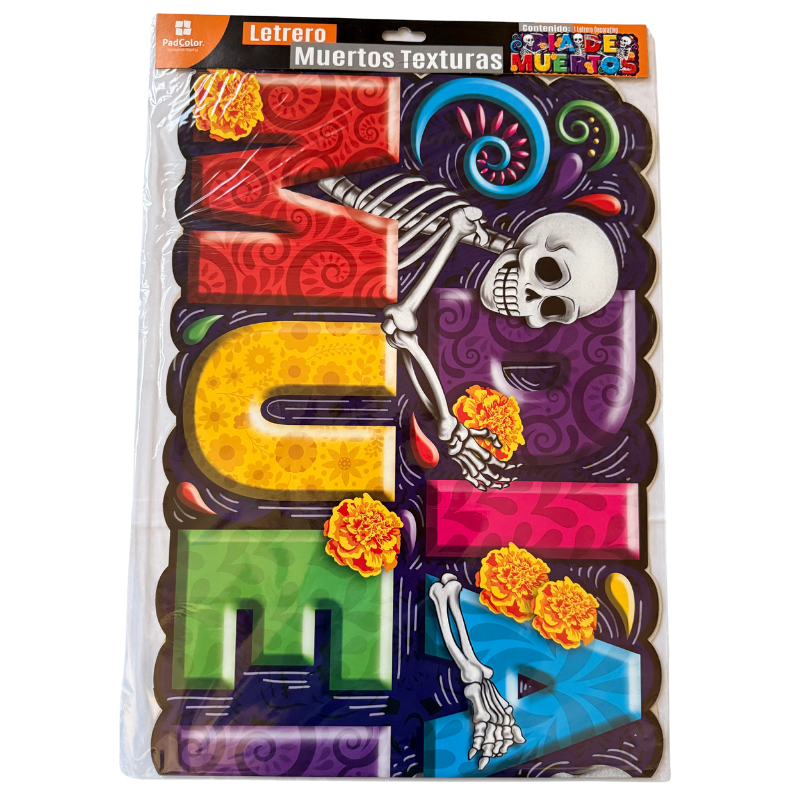 LETRERO MUERTOS TEXTURA 94 X 32.5 1905 HALLOWEEN PADI