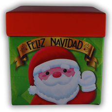 CAJA CUBO 15 X 15 NAVIDAD PADI