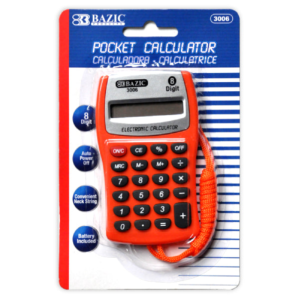 CALCULADORA BASICA 8 DIGITOS 3006 BAZIC MNK