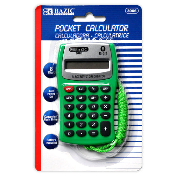 CALCULADORA BASICA 8 DIGITOS 3006 BAZIC MNK