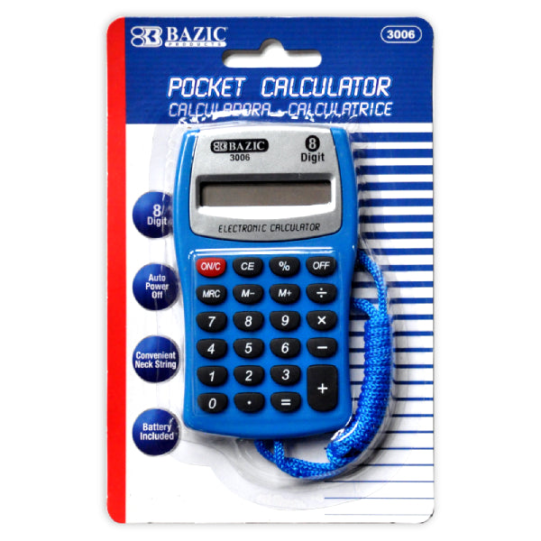 CALCULADORA BASICA 8 DIGITOS 3006 BAZIC MNK
