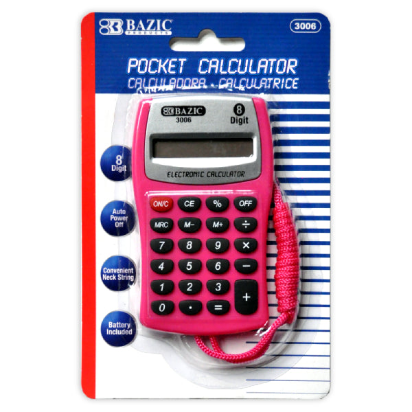 CALCULADORA BASICA 8 DIGITOS 3006 BAZIC MNK