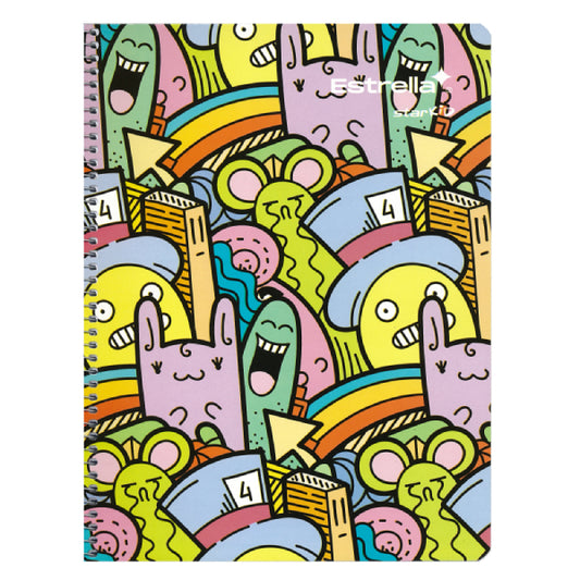 CUADERNO PROFESIONAL ESPIRAL 100 HJ MIXTO ESTRELLA MNK