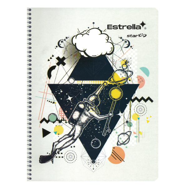 CUADERNO PROFESIONAL ESPIRAL 100 HJ MIXTO ESTRELLA MNK