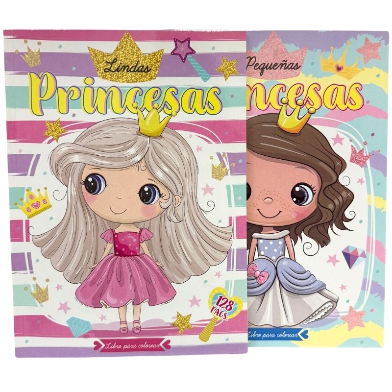 LIBRO ILUMINAR LINDAS PRINCESAS 128 PG 4 SEASONS MNK