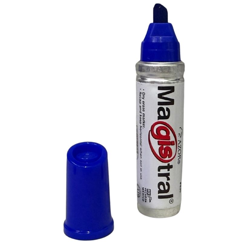 MARCADOR PIZARRON MAGISTRAL ALUMINIO AZUL AZOR MNK
