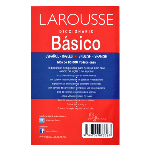 DICCIONARIO BASICO INGLES-ESPAÑOL 1540 LAROUSSE MNK