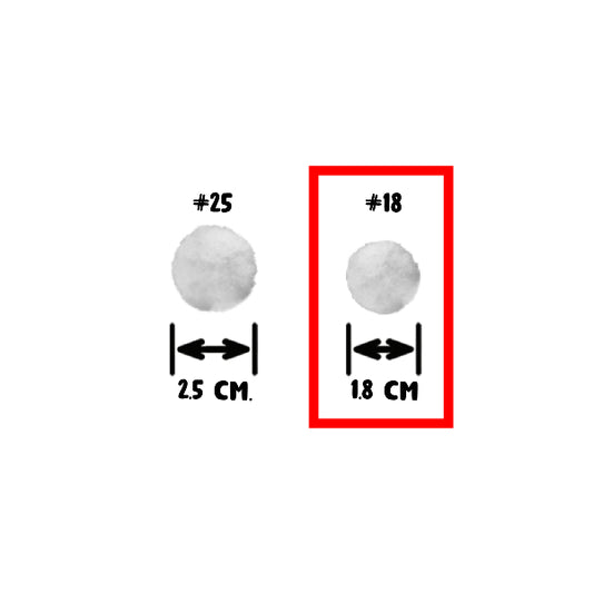 BOLA POM POMS BLANCO # 18 25 PZ NAEN