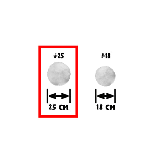 BOLA POM POMS BLANCO # 25 25 PZ NAEN
