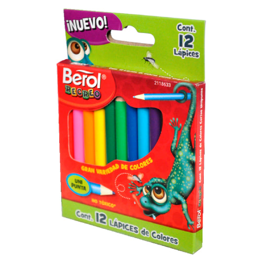 COLORES MADERA RECREO CORTOS 12 PZ NEWELL BEROL MNK