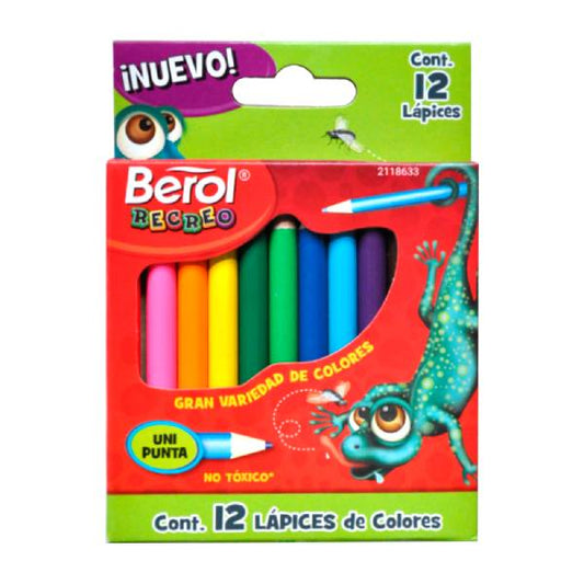 COLORES MADERA RECREO CORTOS 12 PZ NEWELL BEROL MNK
