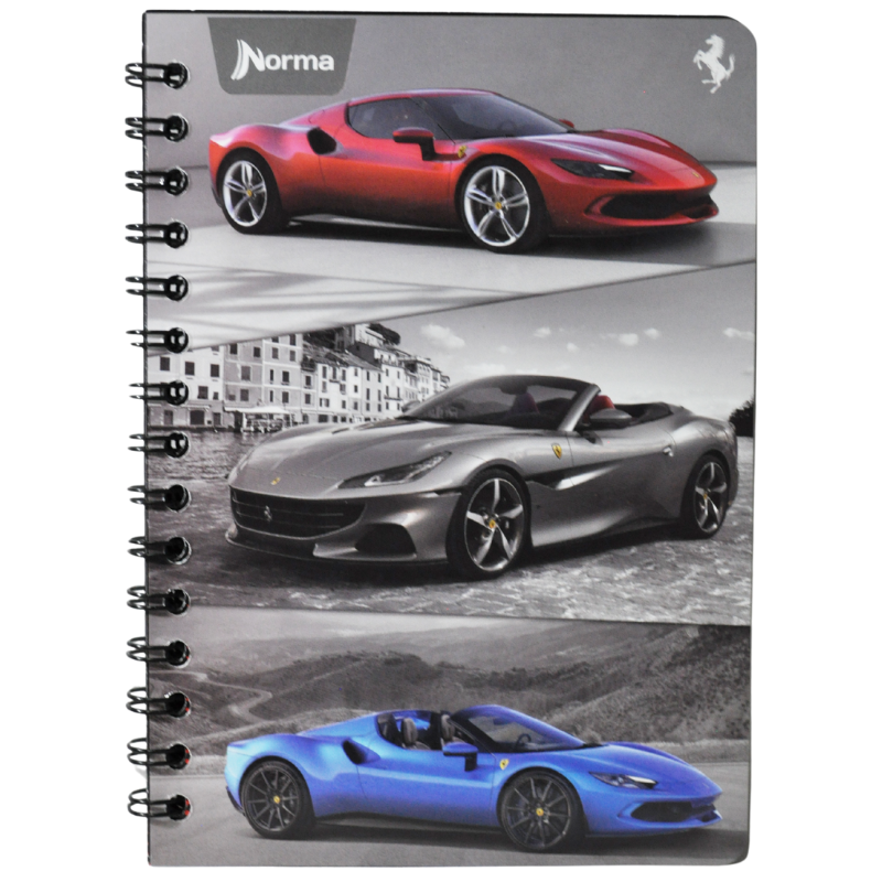 CUADERNO FRANCES DOBLE ARGOLLA  FERRARI 100 HJ RAYA NORMA MNK