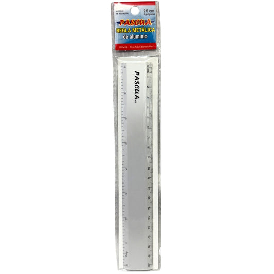 REGLA METALICA 20 CM PASCUA