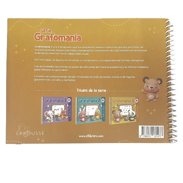 LIBRO EJERCICIOS GRAFOMANIA 3 LAROUSSE MNK