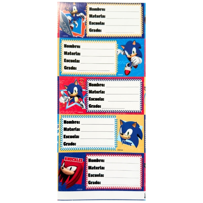 PLANILLA CALCOMANIA MATERIAS SONIC GRANMARK MNK