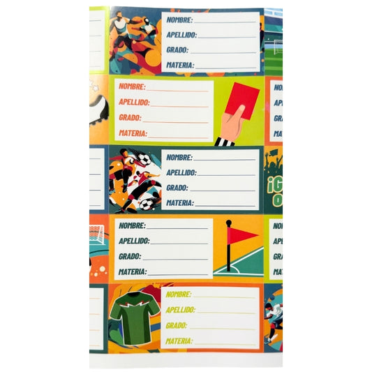 PLANILLA CALCOMANIA MATERIAS SOCCER GRANMARK MNK