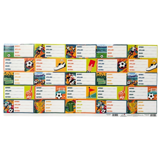 PLANILLA CALCOMANIA MATERIAS SOCCER GRANMARK MNK