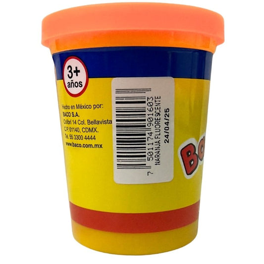 PLASTILINA BOTE 90 GR BACO-DOH NARANJA FLUORECENTE BACO MNK