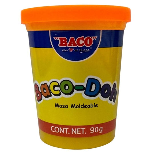PLASTILINA BOTE 90 GR BACO-DOH NARANJA FLUORECENTE BACO MNK