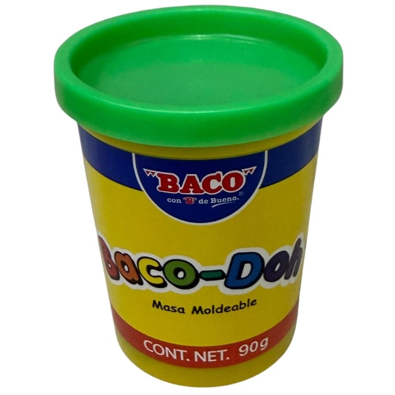 PLASTILINA BOTE 90 GR BACO-DOH VERDE FLUORECENTE BACO MNK