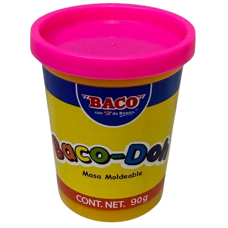 PLASTILINA BOTE 90 GR BACO-DOH ROSA FLUORECENTE BACO MNK