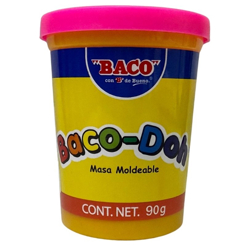 PLASTILINA BOTE 90 GR BACO-DOH ROSA FLUORECENTE BACO MNK