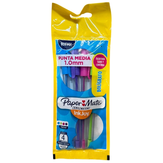 PLUMA KILOMETRICO COLORES FASHION 4 PZ NEWELL BEROL