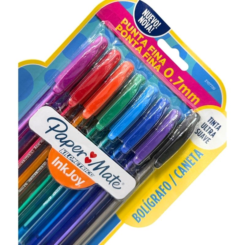 PLUMA KILOMETRICO COLORES SURTIDOS 8 PZ FINO NEWELL BEROL MNK