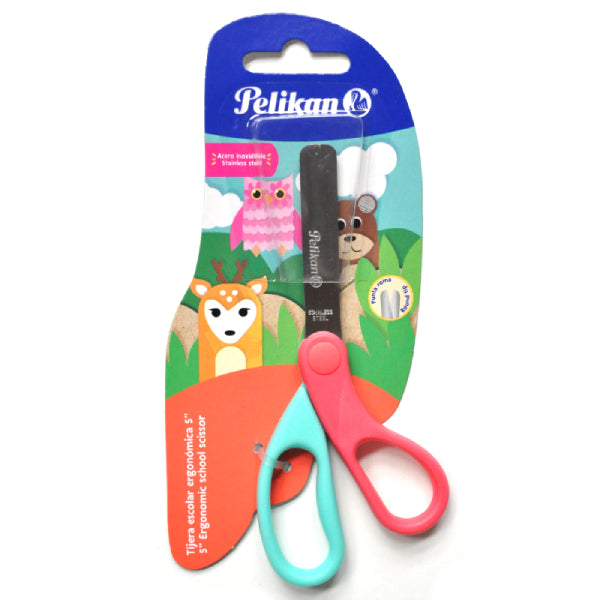 TIJERA ESCOLAR ERGONIMICA 5 PULGADA PELIKAN MNK