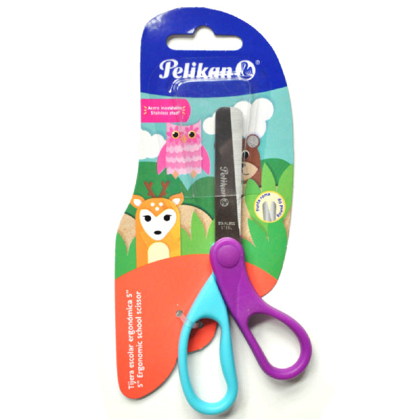 TIJERA ESCOLAR ERGONIMICA 5 PULGADA PELIKAN MNK