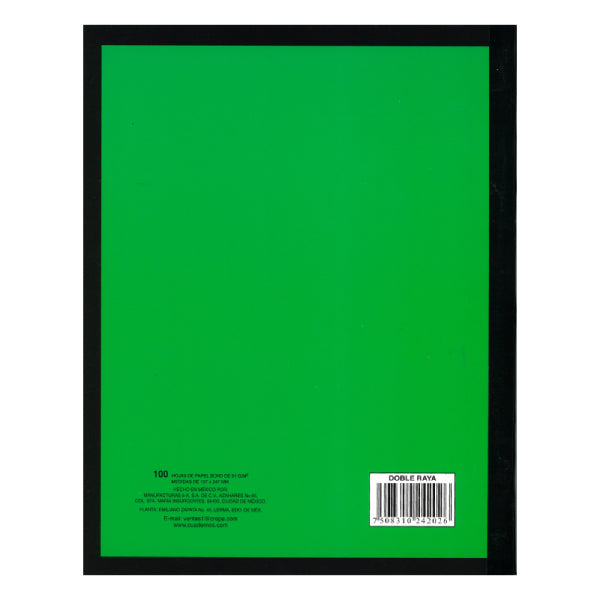 CUADERNO COLLEGE COSIDO ROCA DOBLE RAYA 100 HJ 5202 MAN 8A MNK