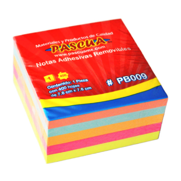 NOTAS ADHESIVAS 5 COLORES PB009 3X3 PASCUA