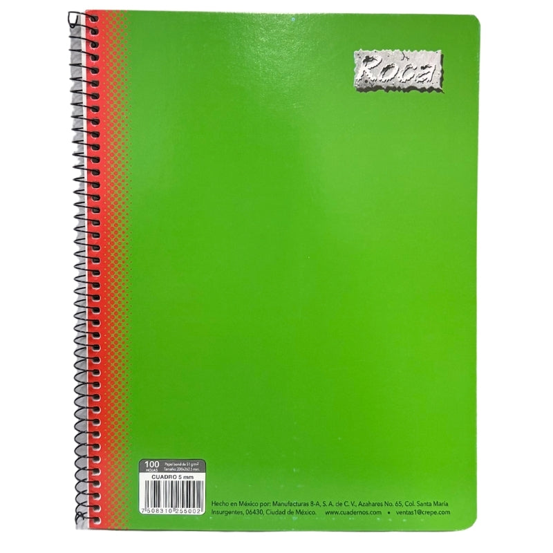 CUADERNO PROFESIONAL ESPIRAL ROKITA 100 HJ BLANCO MAN 8A MNK