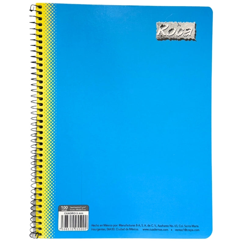 CUADERNO PROFESIONAL ESPIRAL ROKITA 100 HJ BLANCO MAN 8A MNK