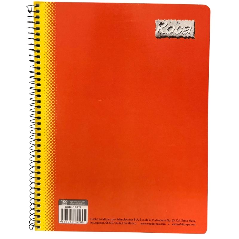 CUADERNO PROFESIONAL ESPIRAL ROKITA 100 HJ C7 MAN 8A MNK
