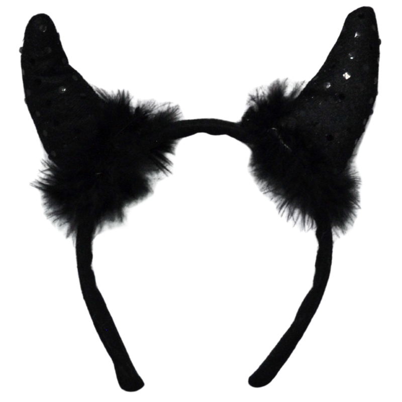 DIADEMA CUERNOS DIABLO LENTEJUELA HALLOWEEN 4 SEASONS