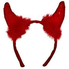 DIADEMA CUERNOS DIABLO LENTEJUELA HALLOWEEN 4 SEASONS
