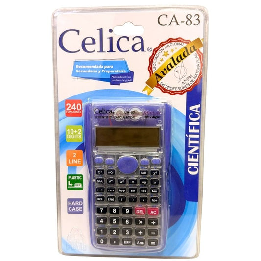 CALCULADORA CIENTIFICA 10 DIGITOS 240 FUNCIONES CA-83 MORADA CELICA MNK