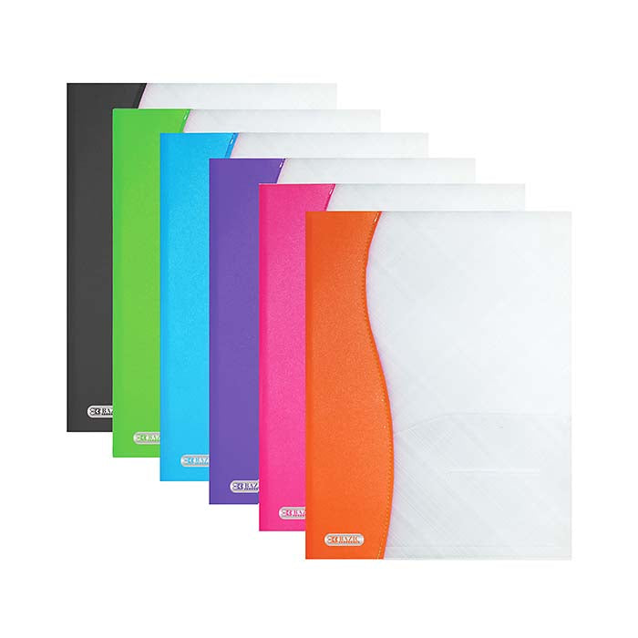 FOLDER PLASTICO 2 COLORES 3183 BAZIC