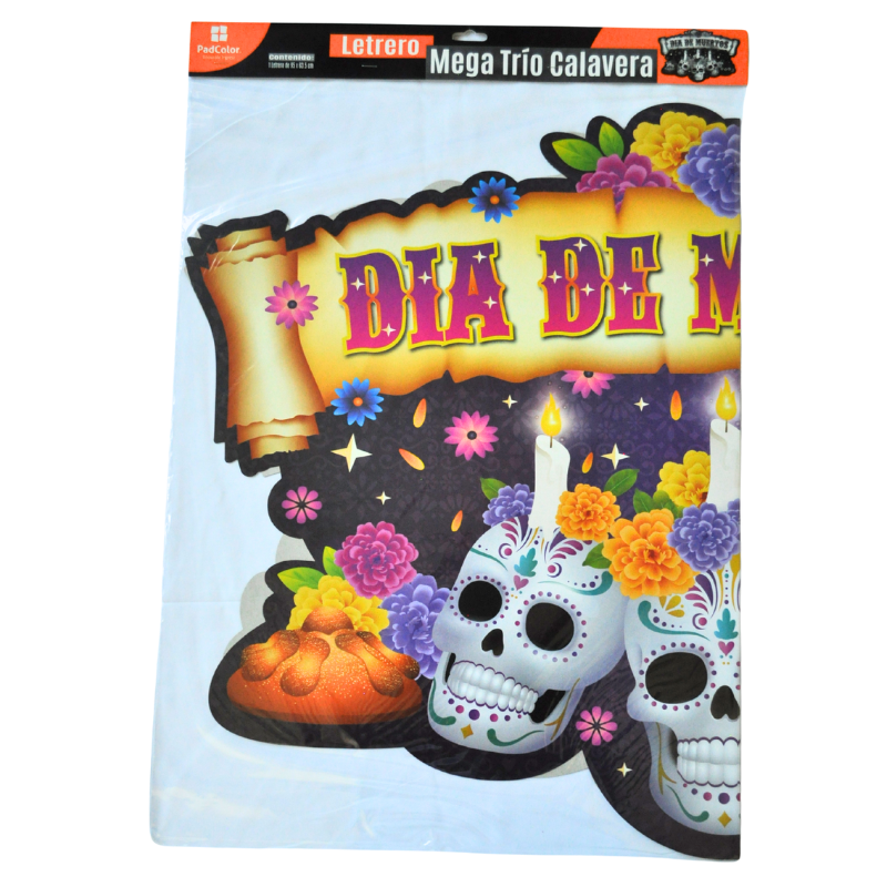 POSTER MEGA TRIO CALAVERA 95 X 63.5 3242-5 CM HALLOWEEN PADI