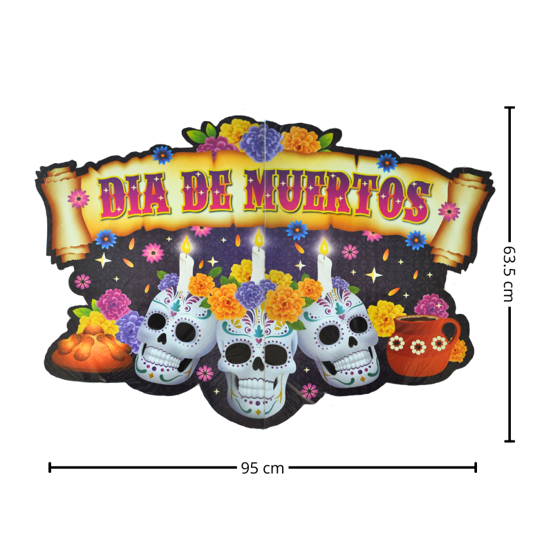 POSTER MEGA TRIO CALAVERA 95 X 63.5 3242-5 CM HALLOWEEN PADI