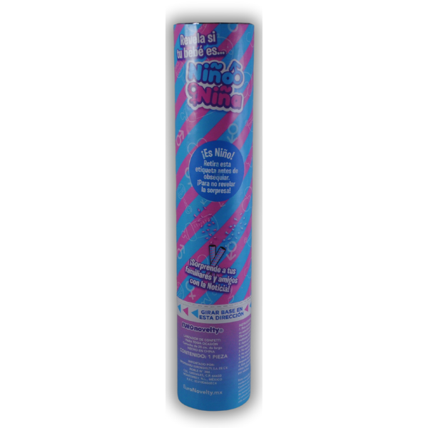 LANZADOR CONFETTI BABY SORPRESA AZUL EURONOVELTY GRANMARK
