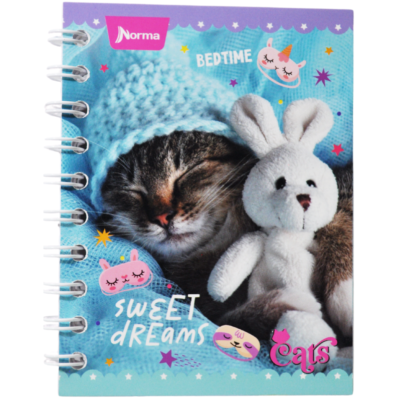 CUADERNO POCKET DOBLE ARGOLLA DOGS 80 HJ RAYA NORMA MNK